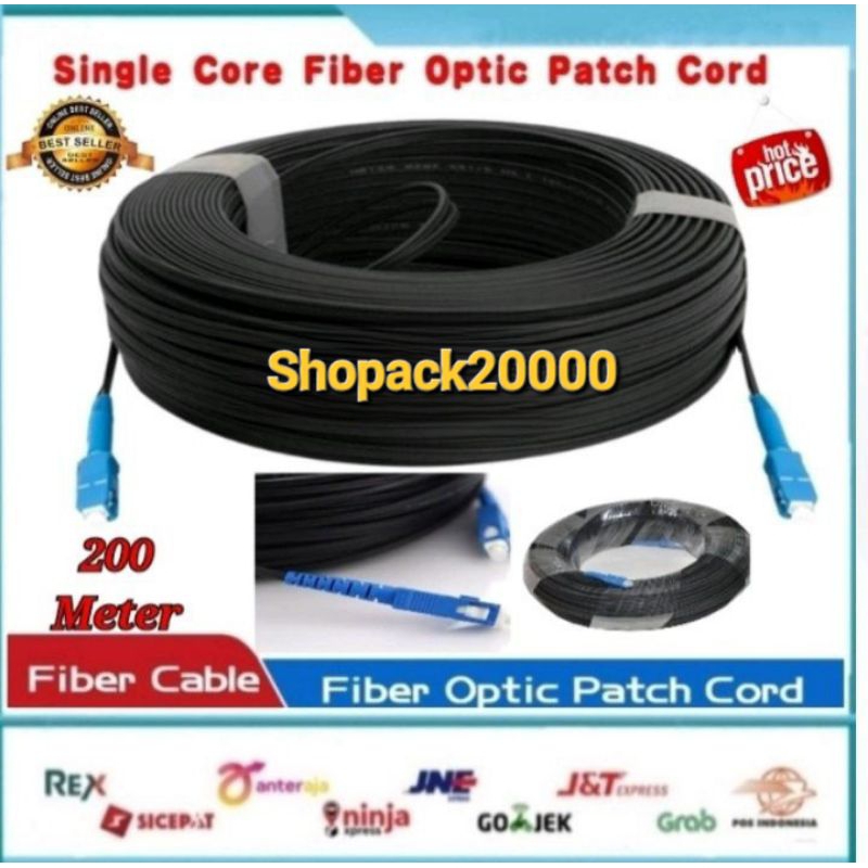 Cable Fiber Optic SC SC UPC 200 Single Mode Simplex 1core 3sling