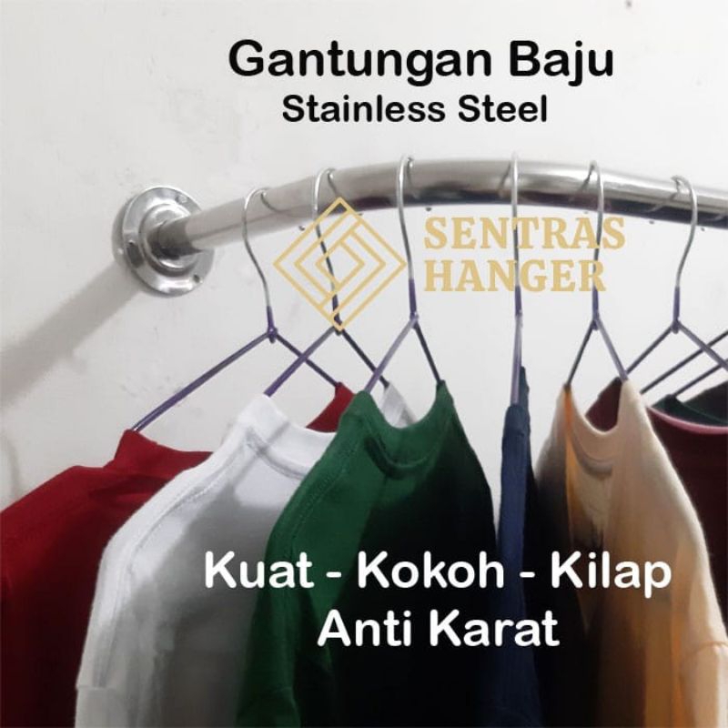 Gantungan Baju Stainless 80 cm