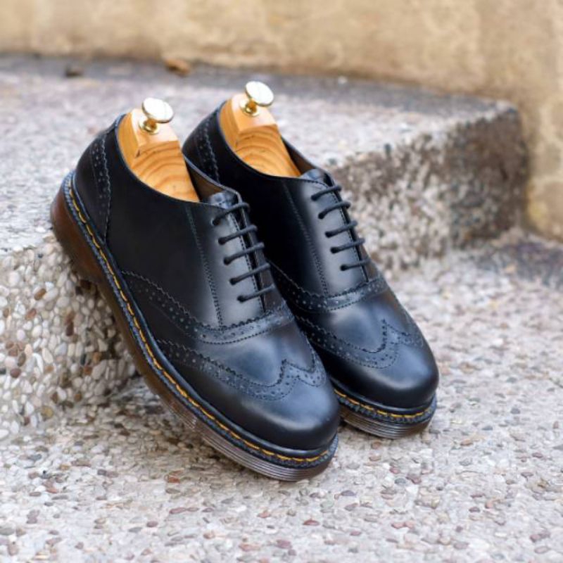 Azcost Sepatu Boots Pria Wingtip _ Hitam