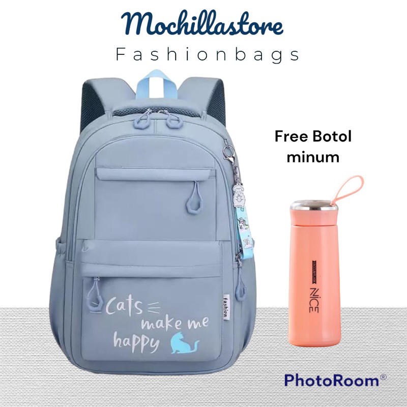 Mochillastore - Tas Ransel Backpack Perempuan Tas Anak Sekolah SD SMP SMA Tas Perempuan Tas Ransel Muatan Besar buku Paket LKS Laptop Termurah