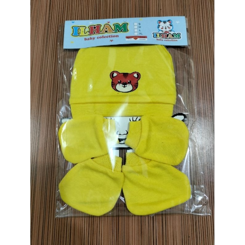 1 SET TOPI BAYI + SARUNG TANGAN KAKI BAYI NEWBORN