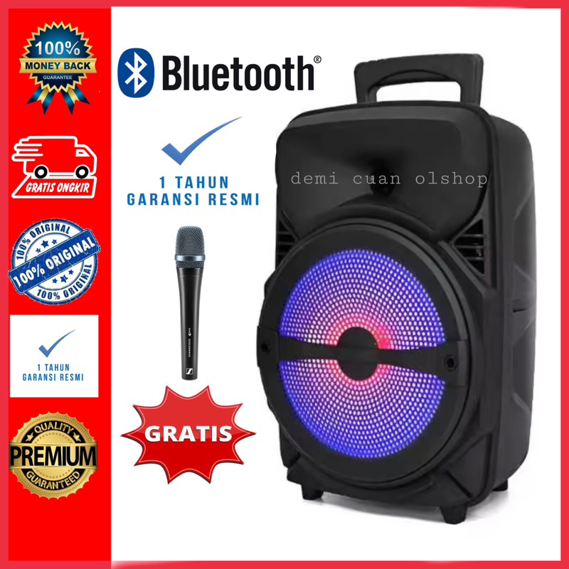 NEW PROMO SPEAKER BLUETOOTH KARAOKE UKURAN BESAR EXTRA BASS - SALON AKTIF BLUOTOOTH KARAOKE - SPEAKE