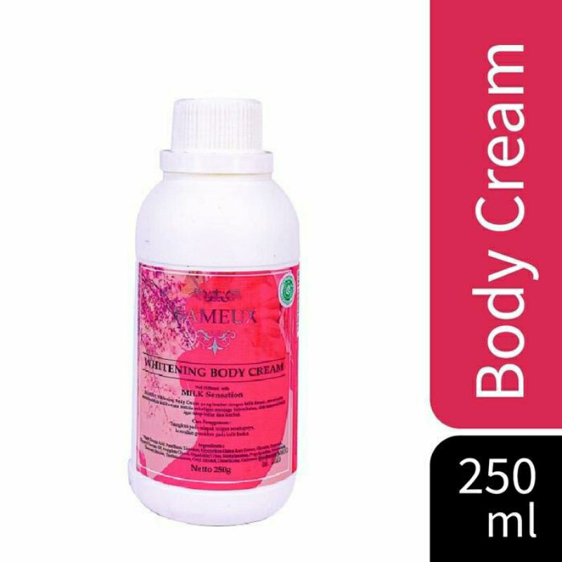 Fameux  Whitening body cream 250ml | BLEACHING BADAN | WHITENING BLEACHING CREAM