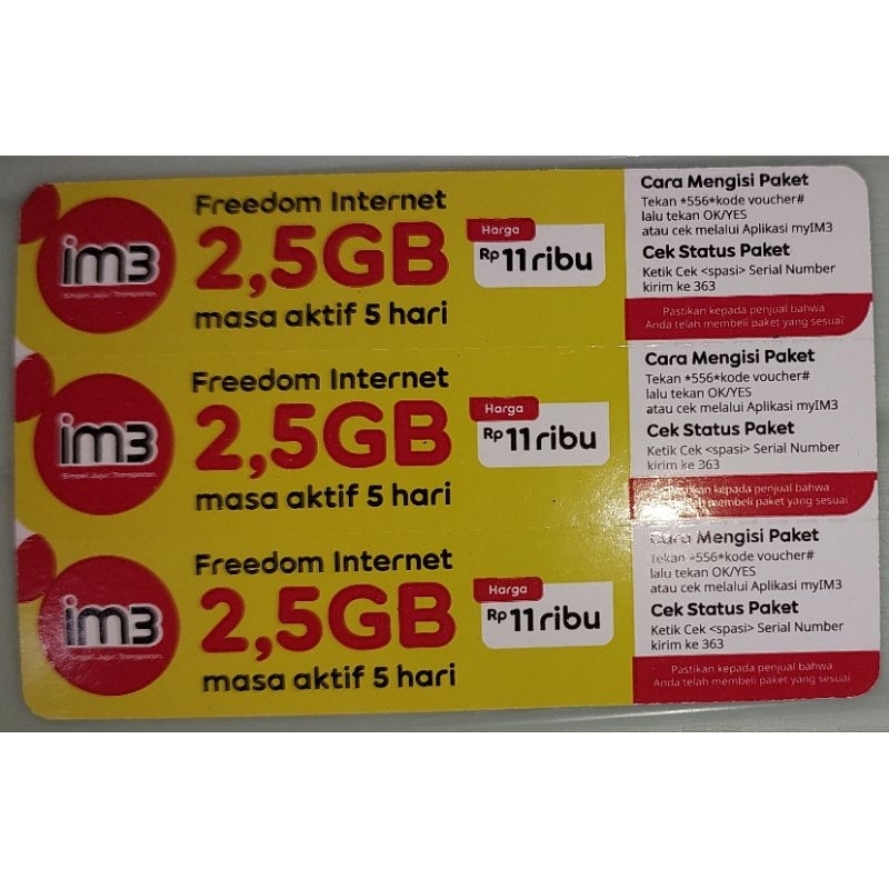 Voucher 2,5GB Indosat