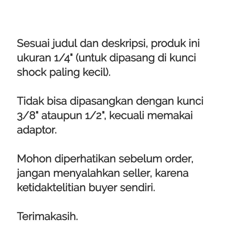 Extension Bar 1/4 Sambungan Mata Kunci Shock, Panjang 2' 3' 4' 6' inci, Gagang Sok, Sock, Socket, Chrome Vanadium.