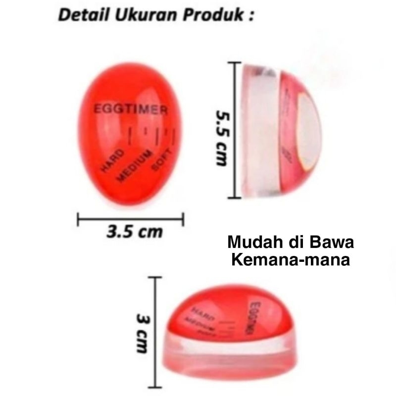 Alat Pengukur Suhu Telur Rebus / Pengukur Tingkat Kematangan Telur - Egg Timer