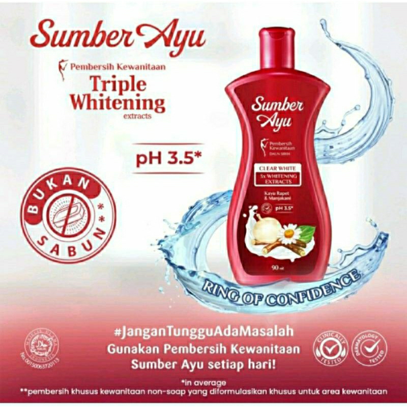 Sumber Ayu Pembersih Kewanitaan Triple Whitening Extract | Extra Kayu Rapat &amp; Manjakani