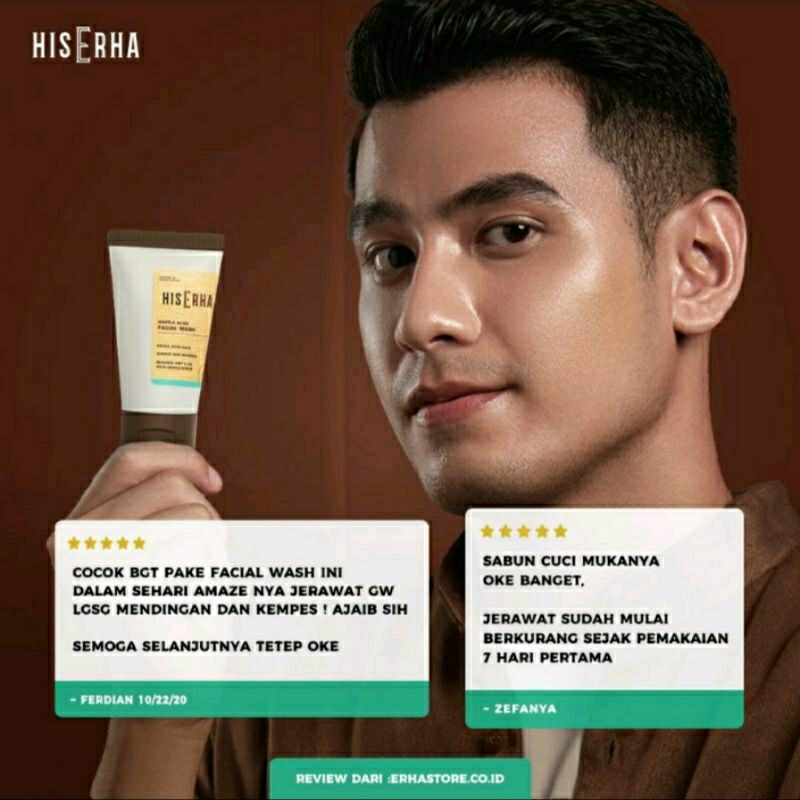 HIS ERHA Gentle Acne Facial Wash 100gr - Sabun Cuci Muka Kulit Berjerwat