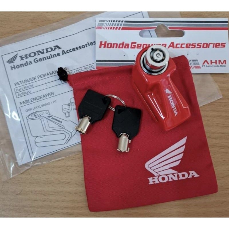 Gembok Cakram Original Honda AHM - Gembok Rem Cakram