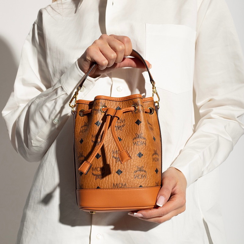 Original MCM Mini Dessau Drawstring Bag in Visetos