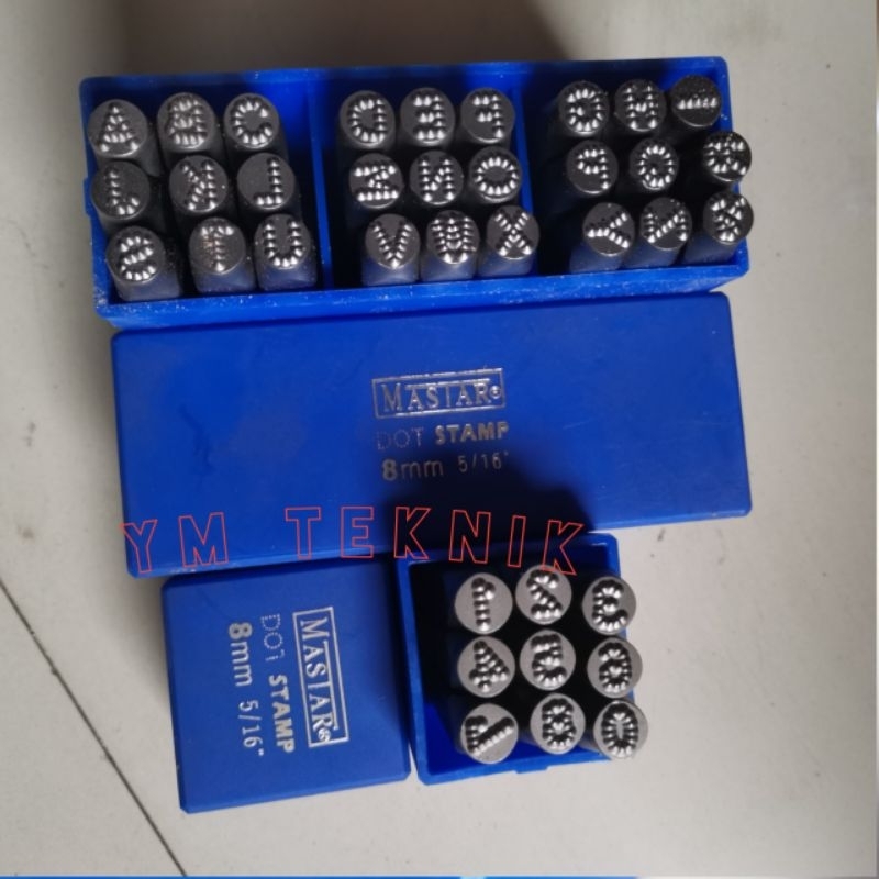 angka huruf ketok bintik 8 mm mastar alat ketok nomor huruf stam punch