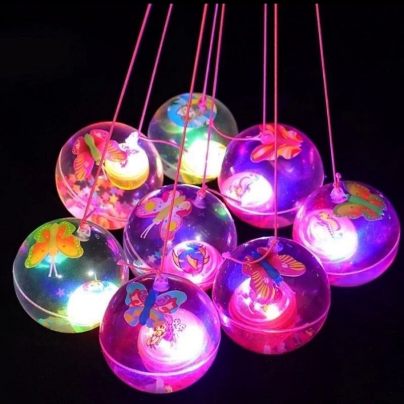 Flash Elastic Ball Bola Bekel Nyala