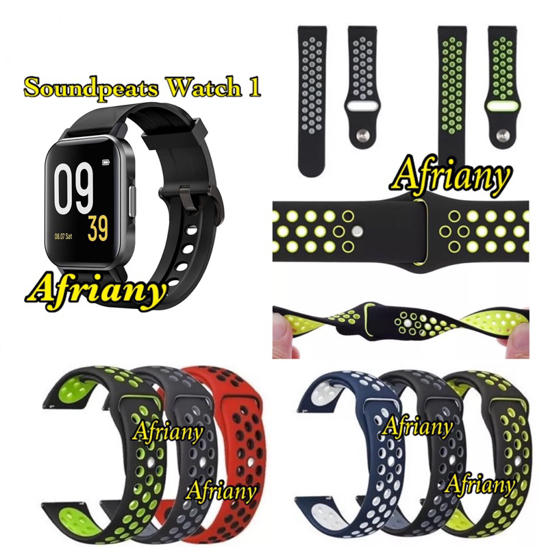 Tali Jam Strap Soundpeats Watch 1 / Soundpeats Watch 2 / Soundpeats Watch Pro1 Pro 1 - Nike Rubber S
