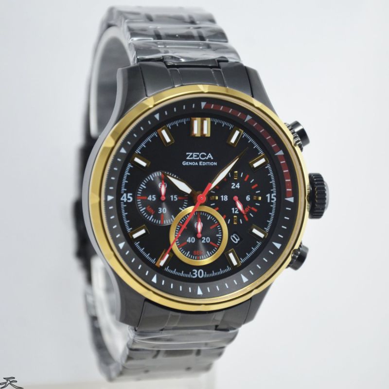 JAM TANGAN PRIA ZECA 297M.S.C.BL2 CHRONOGRAPH ORIGINAL STAINLESS STEEL