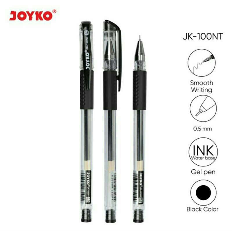 

Pena | Pulpen | Gel Pen Joyko JK-100NT Hitam