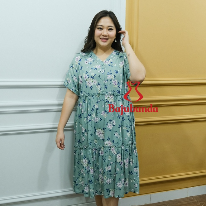 LD 120 Dress Big Size Daster Jumbo Wanita Baju Oversize Bajubunda Ariela