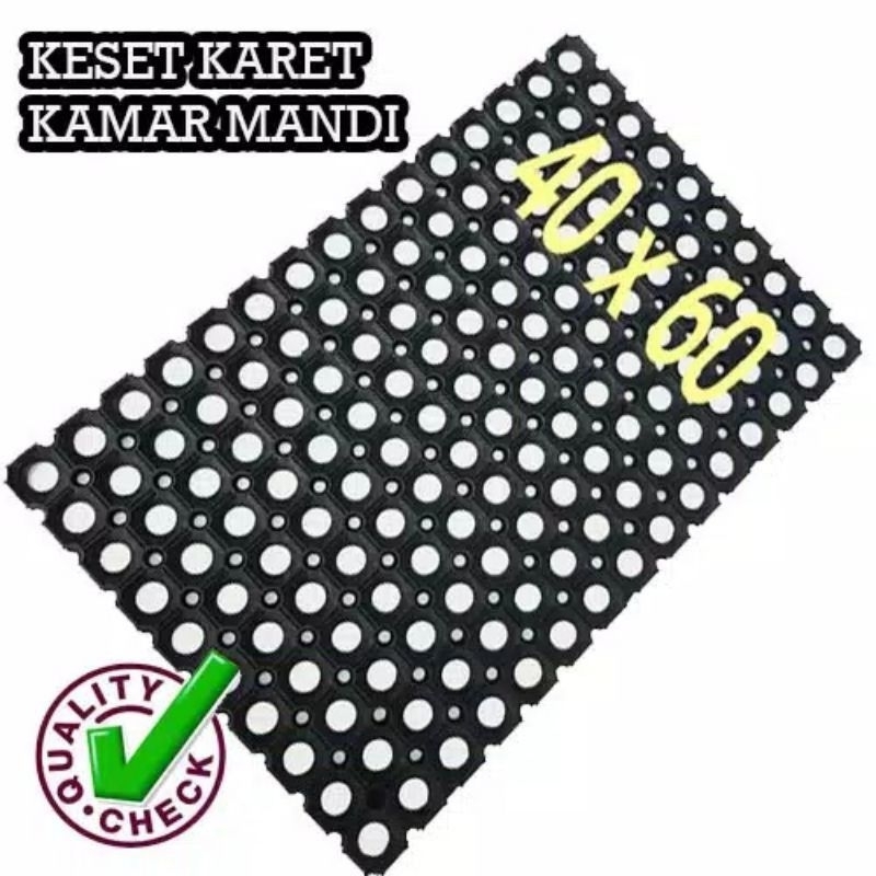 KESET/KARPET KARET KOMPOS KAMAR MANDI ANTI SELIP 40x60