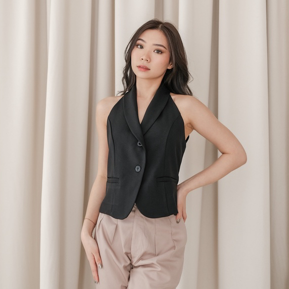 [TAVIA] ZOEY VEST / BLAZER WANITA / ROMPI WANITA / ATASAN WANITA / BLOUSE WANITA