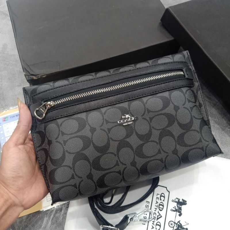 Clutch Coach Signature Handbag Tas Tangan Premium Quality