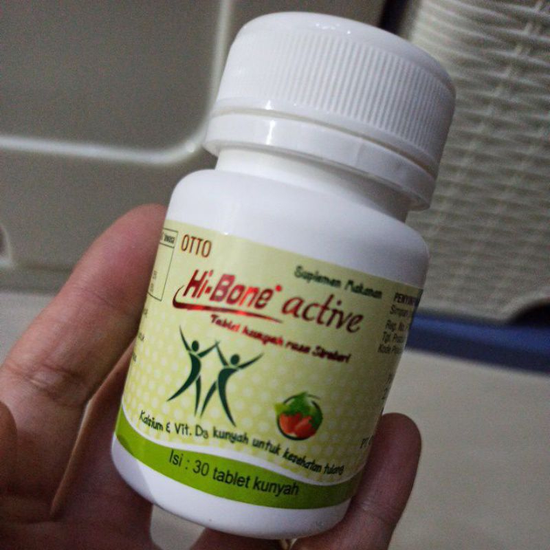 Hi Bone HiBone hi-bone active 30 tablet kunyah chew kesehatan tulang