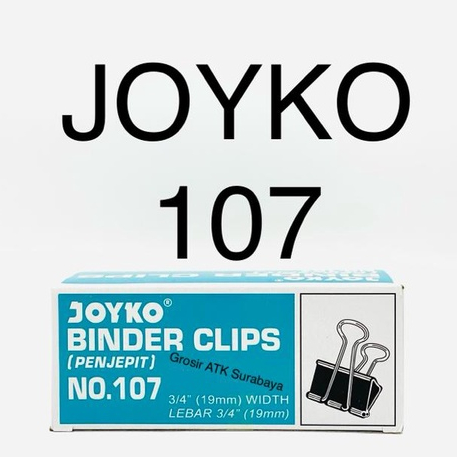 

Binder Clip / Klip Kertas / Penjepit Kertas Joyko 107 1 Pak isi 12 Pcs