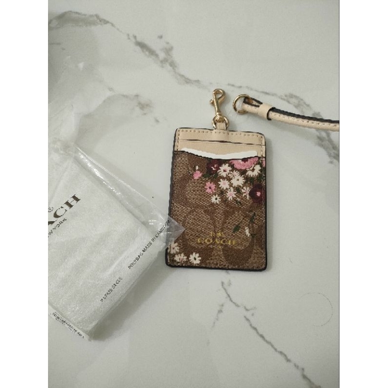 

coach lanyard signature evergreen coach id card