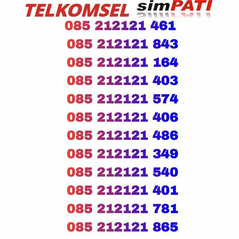 nomor cantik telkomsel internet sakti/combo sakti 212121