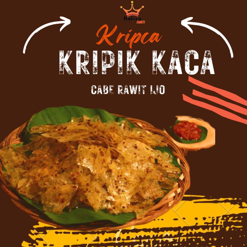 

kripca keripik kaca daun jeruk rasa cabe ijo 1/2kg