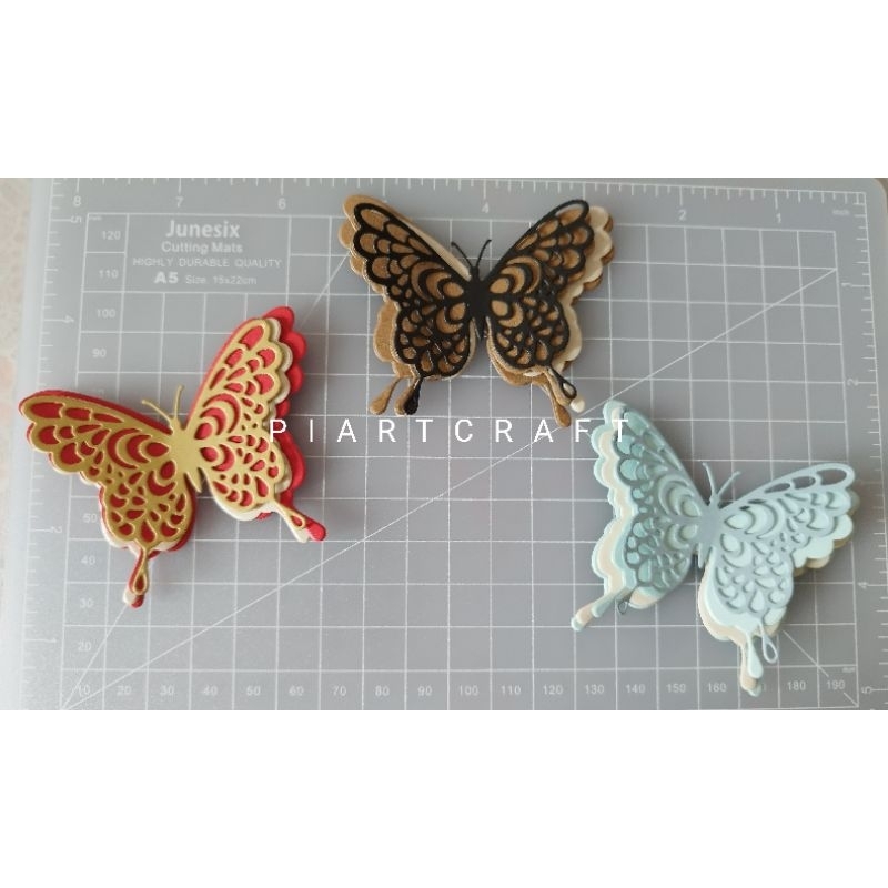 

Kupu-kupu Butterfly 3D (1) - isi 1 set (4 pcs)- Dies cut / cut dies DIY scrapbook / vintage journal / album