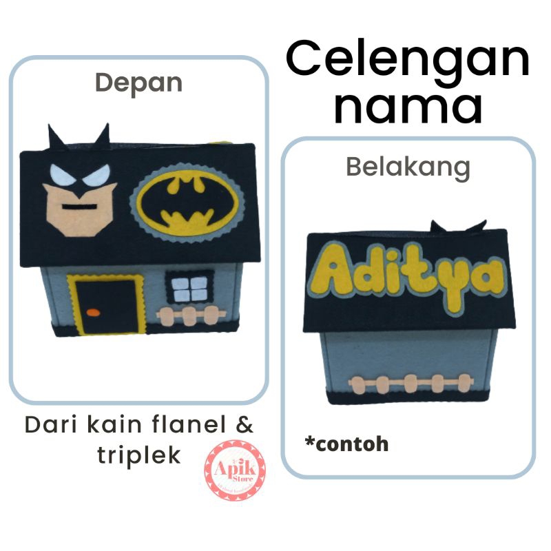 Celengan Karakter Tabungan Anak Terbuat Dari Kain Flanel