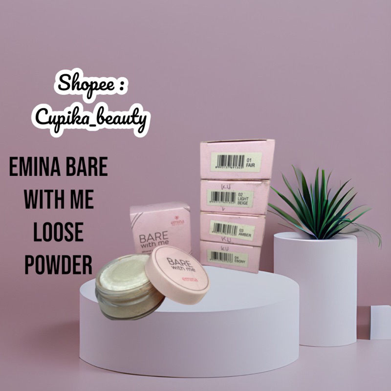 [ko.x] Emina bare with me mineral loose powder -- bedak tabur emina