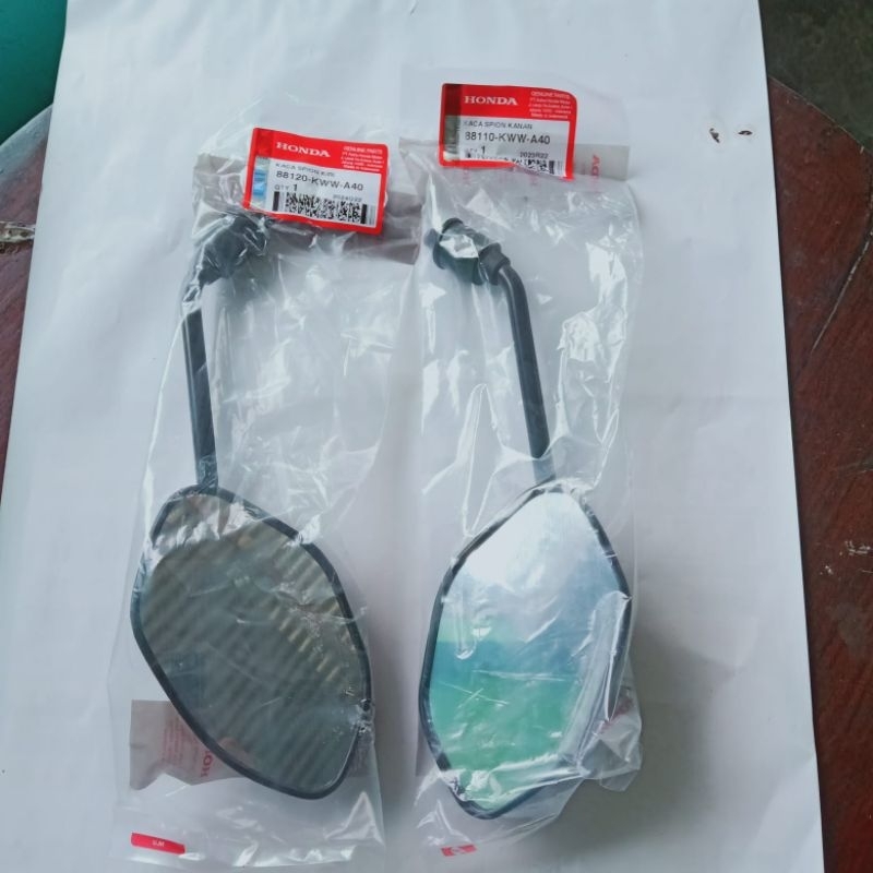 KACA SPION MIRROR SET KANAN KIRI 88110-KWW-A40 88120-KWW-A40 HONDA SUPRA X125 FI 2014 REVO ABSOLUTE 