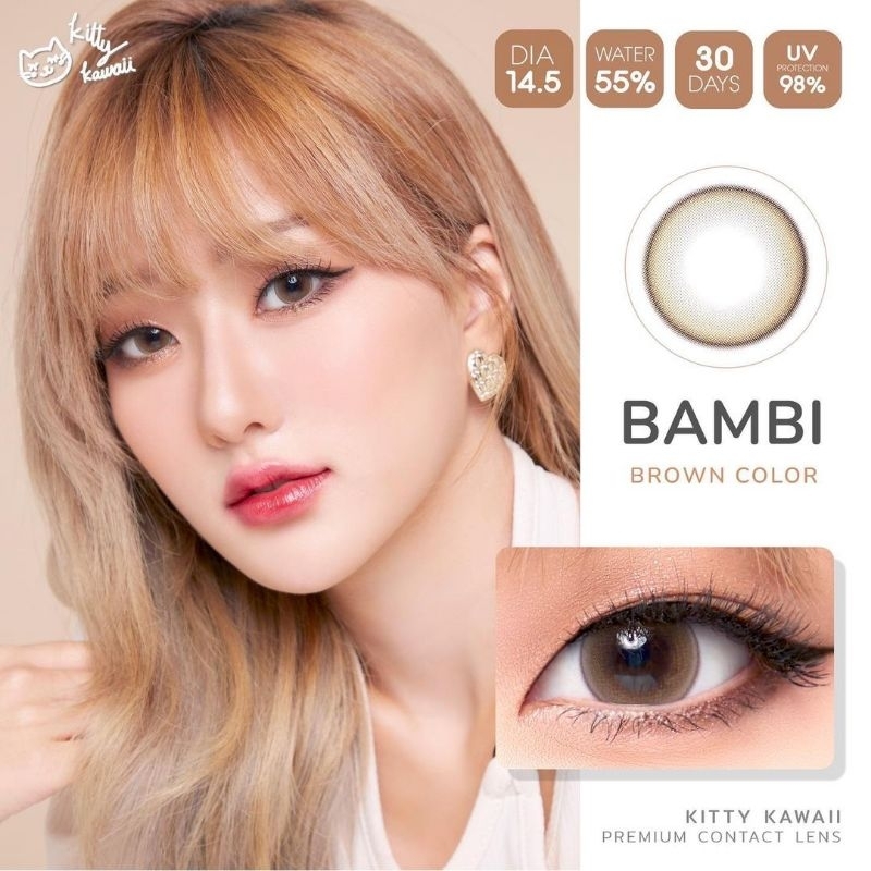 SOFTLENS BAMBI GRAY GREY NORMAL MINUS Original Made In Korea