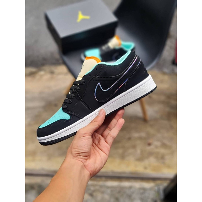 Sepatu Nk Air Jordan 1 Low Pria Neon Paris Kualitas Premium