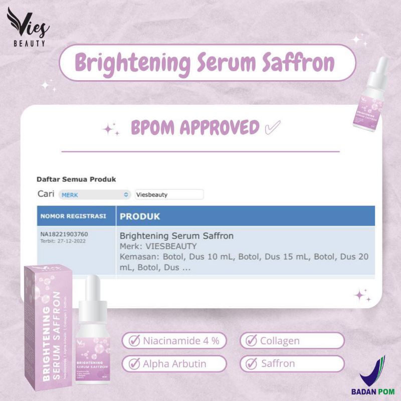 Serum Vies BPOM Kemasan Baru