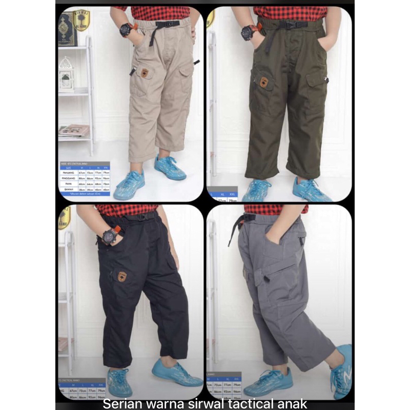 Sirwal Al Hanif - Sirwal Anak Tactical - Ripstop