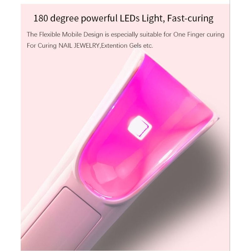 lampu pengering kuku portable uv lamp premium single curing  nail art