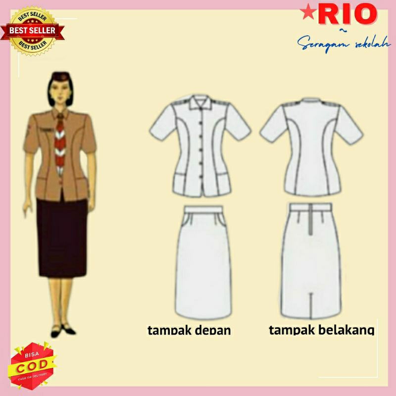 Baju pramuka PEMBINA PENEGAK  putri pendek