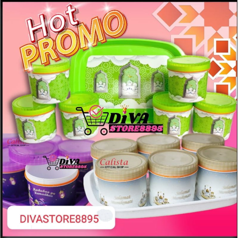 TOPLES LEBARAN / TOPLES TONAM ISLAMIC CALISTA / SET WADAH PENYIMPANAN KUE DAN SNACK