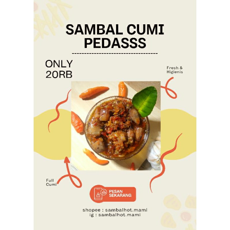 

Sambal Cumi / Sambal pedas / Sambal cumi pete / Sambal Bawang / 150ml