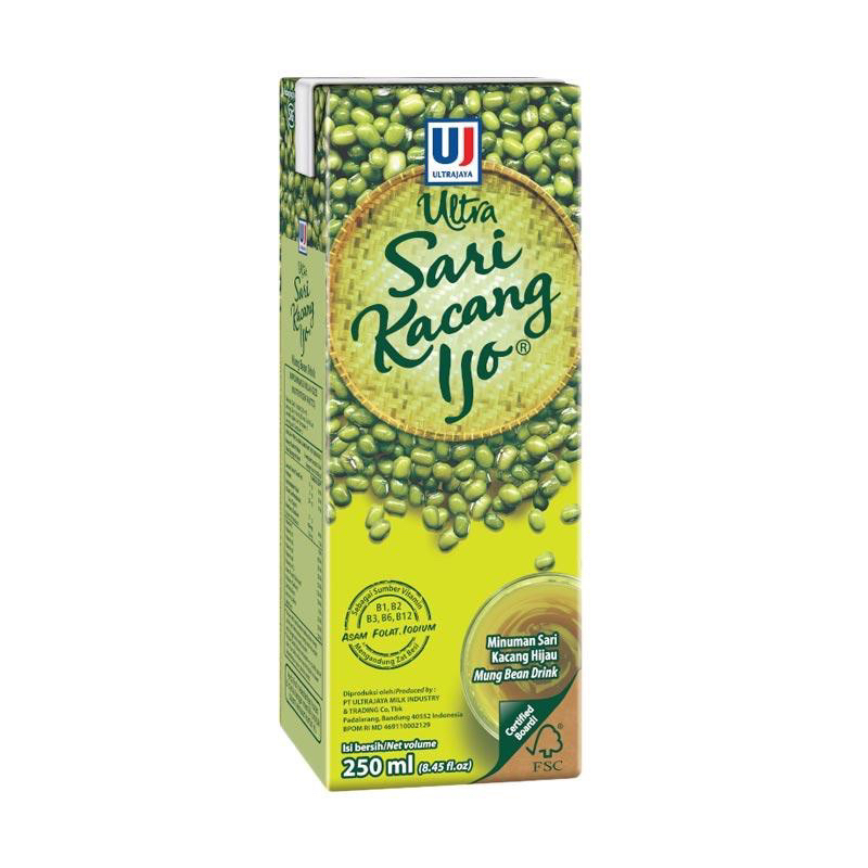 

ultra sari kacang hijau 250ml 1 dus