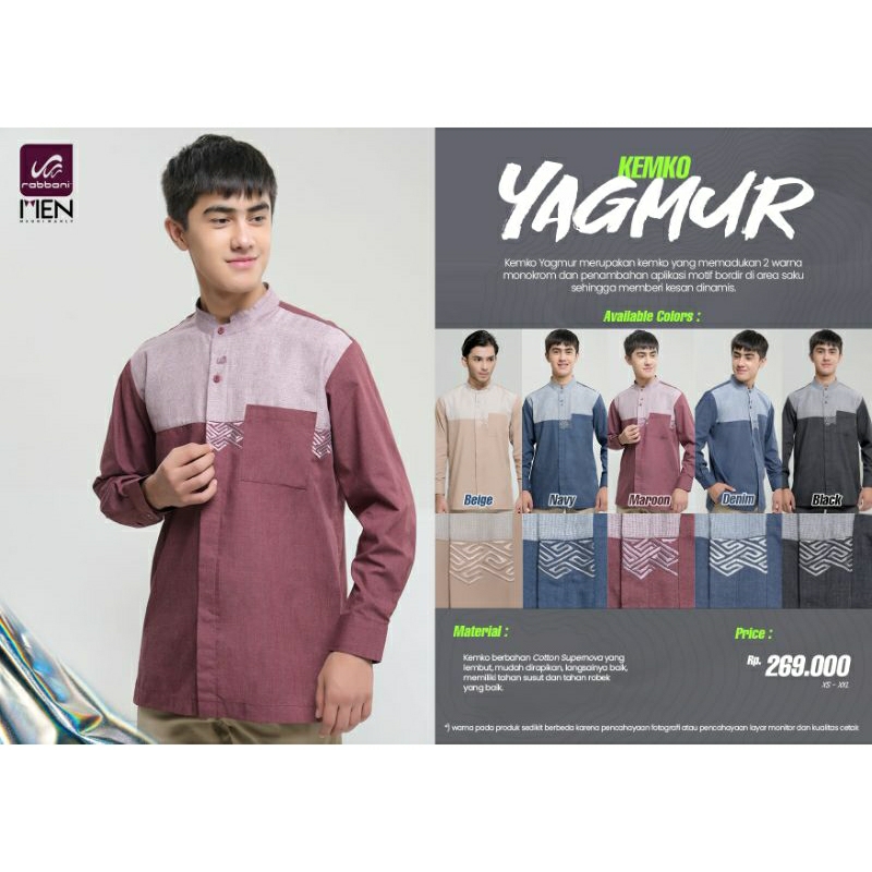Rabbani Kemko Yagmur / Kemko Pria Dewasa / Kemko Lengan Panjang / Kemko Terbaru