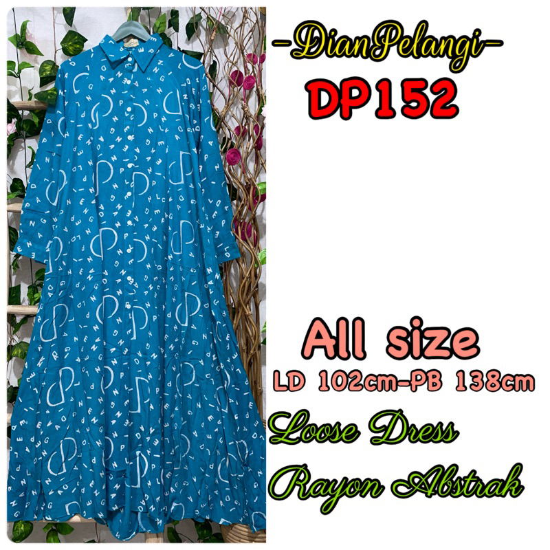 loose dress rayon batik cap dian pelangi