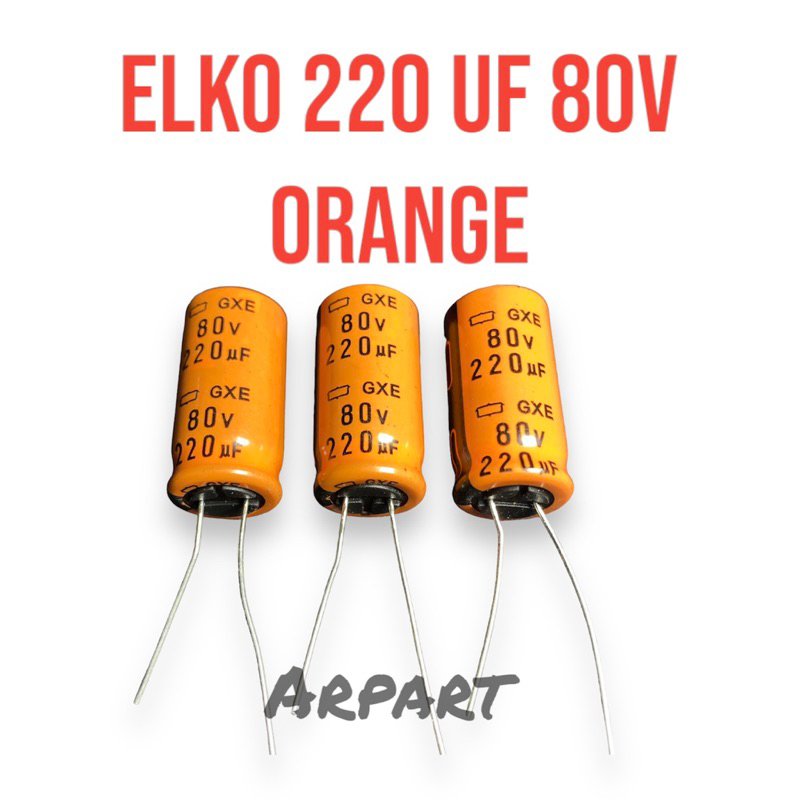 elko 220uf 220 uf 80v orange