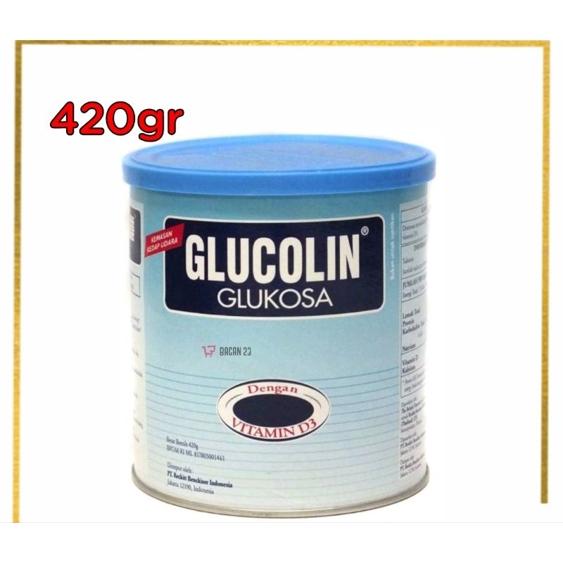 Glucolin Glucose 420gr / Glucolin gula kaleng buah anggur Exp Sept 2023