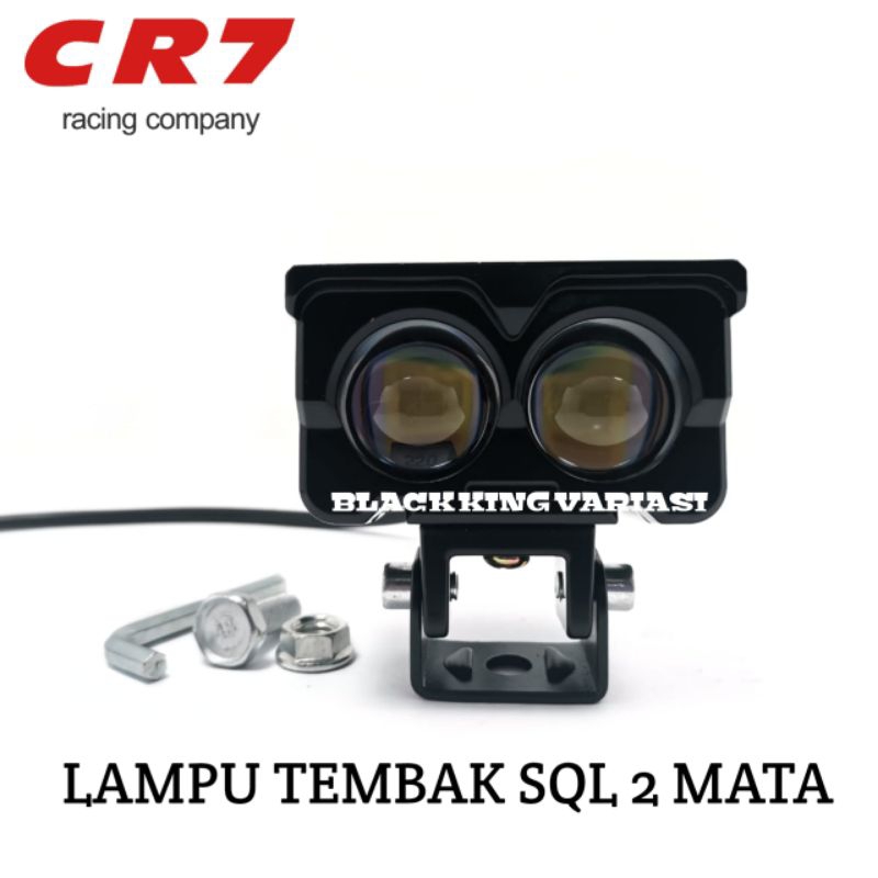 Lampu Tembak SQL 2 Mata Cr7 Lampu Tembak Led Laser D2 Sql Lampu Sorot 2 Mata Foglamp Cr 7 Laser Gun 2 Mata