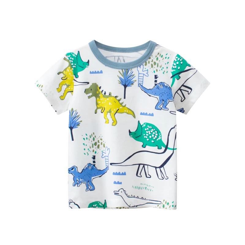 Kaos Anak Impor Korean style Gambar Dino Baju Tshirt Anak Murah Baju Atasan Anak Keren