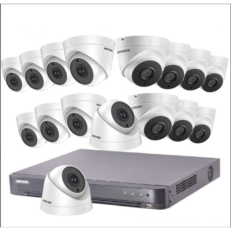 PAKET CCTV 16CH HIK-VISION KOMPLIT 5MP COLORVU+AUDIO Smart Dual light
