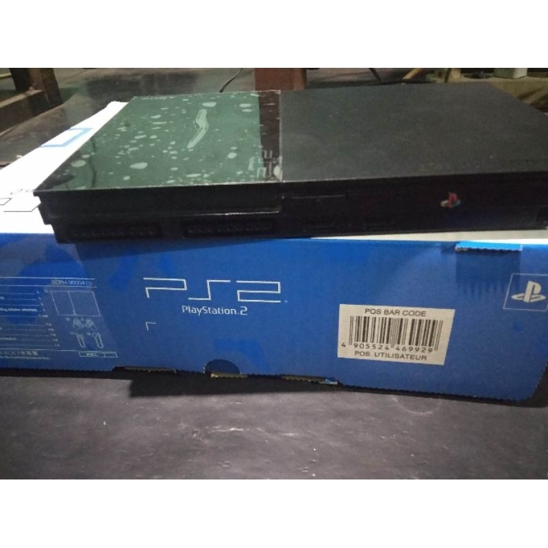 playstasion2 ps2 slim + hardisk external full game ps2 + av + ac + dus ps + stick new pilih parian