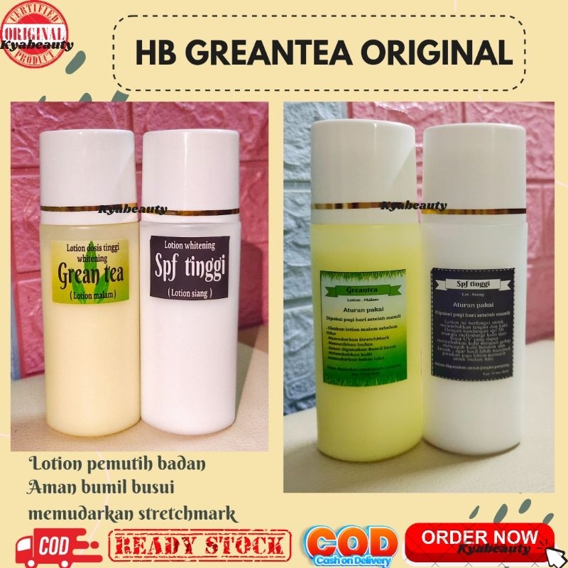 HB LOTION PEMUTIH BADAN DOSTING GREENTEA DOSIS TINGGI